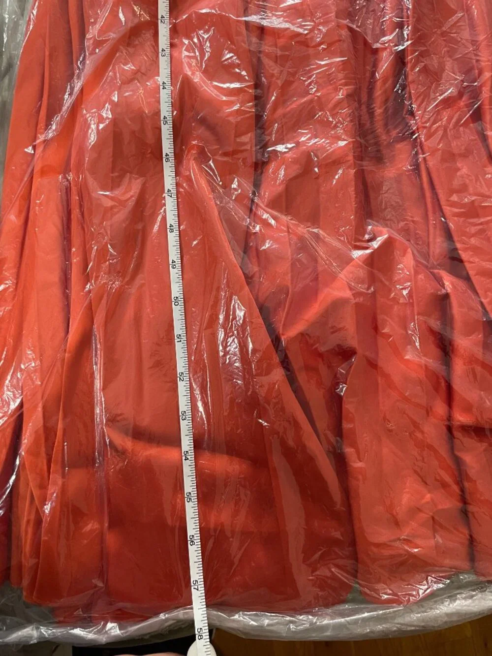Mac Duggal Orange Pleated Corset Lace Up Back Ruffle Gown Size 4 - Picture 11 of 13